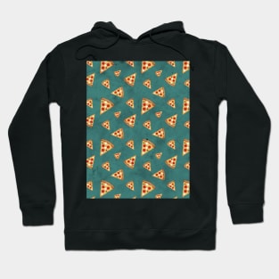 Cool pizza slices vintage teal pattern Hoodie